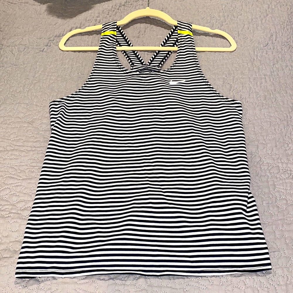 Nike Dri-Fit Black/White Stripe Tank Top
